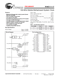 Datasheet W48C111 manufacturer Cypress